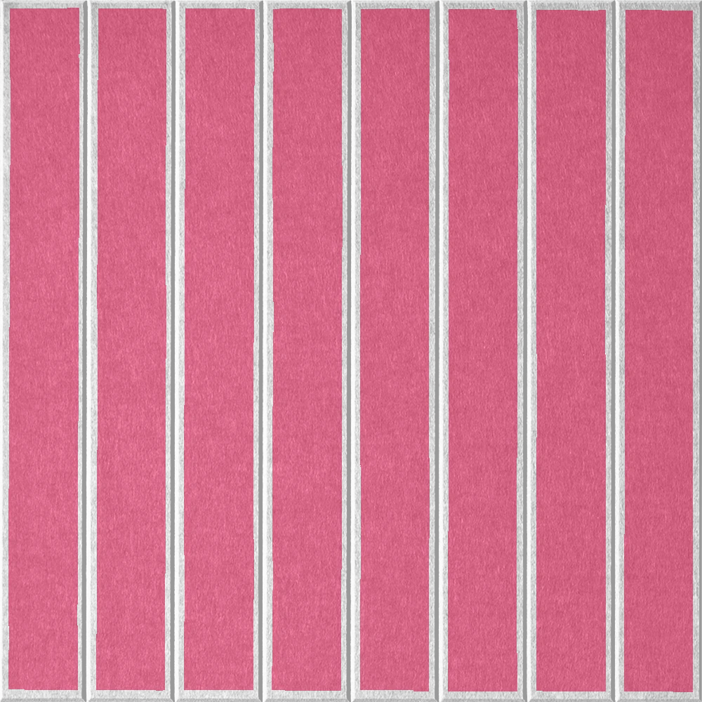 18mm Layered Engraved Lg Parallel felt sample in Hot Pink