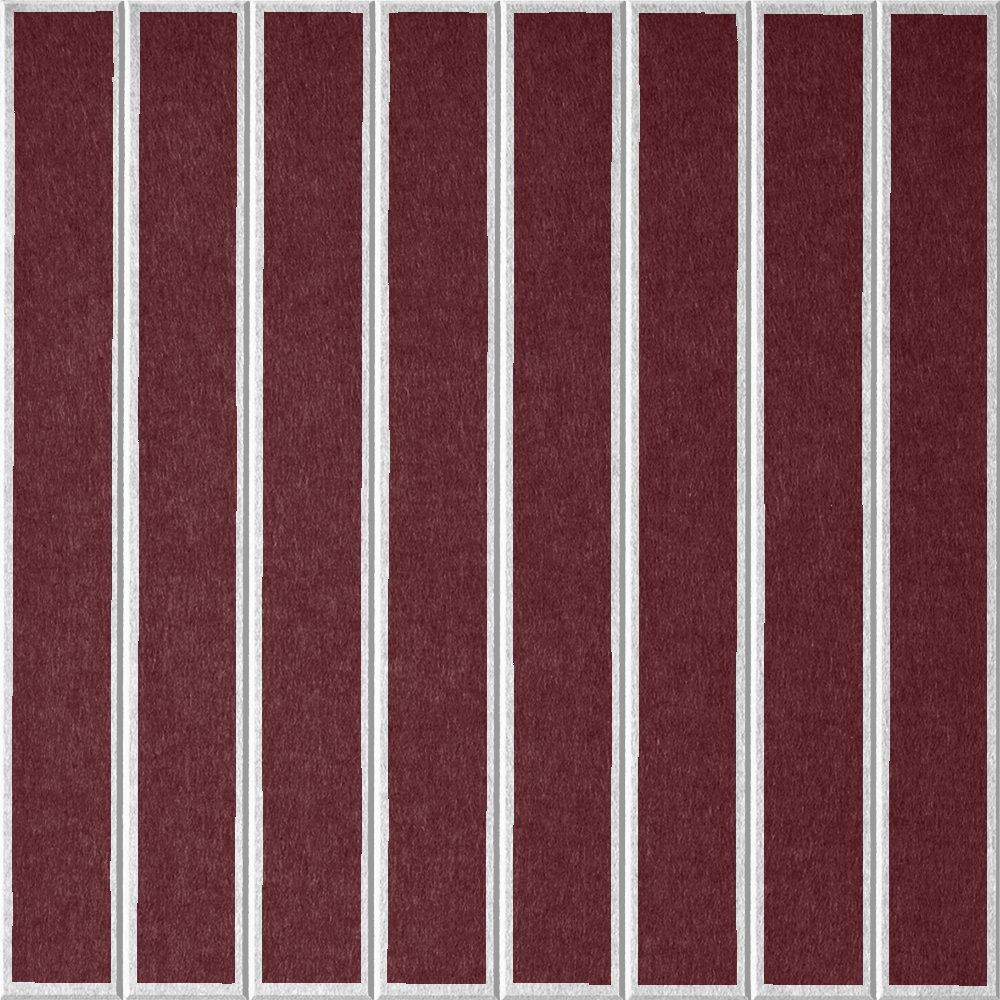18mm Layered Engraved Lg Parallel felt sample in Wine