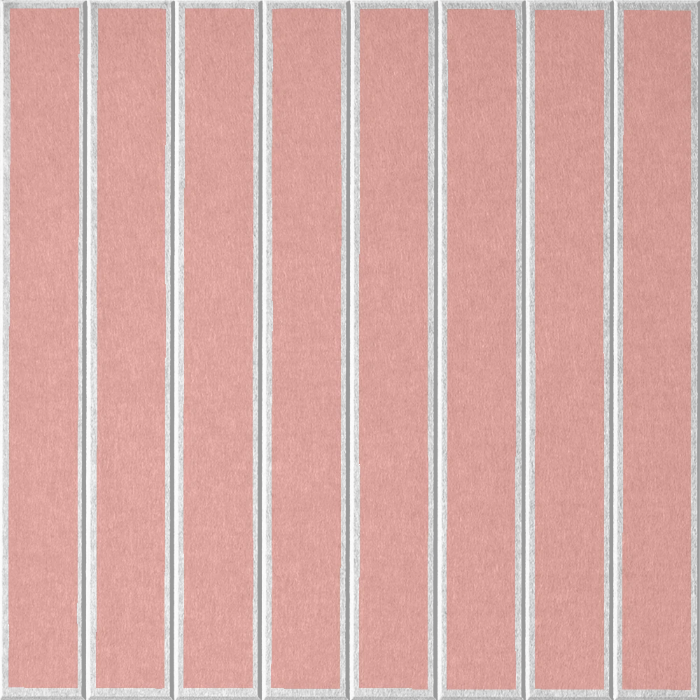 18mm Layered Engraved Lg Parallel felt sample in Coral