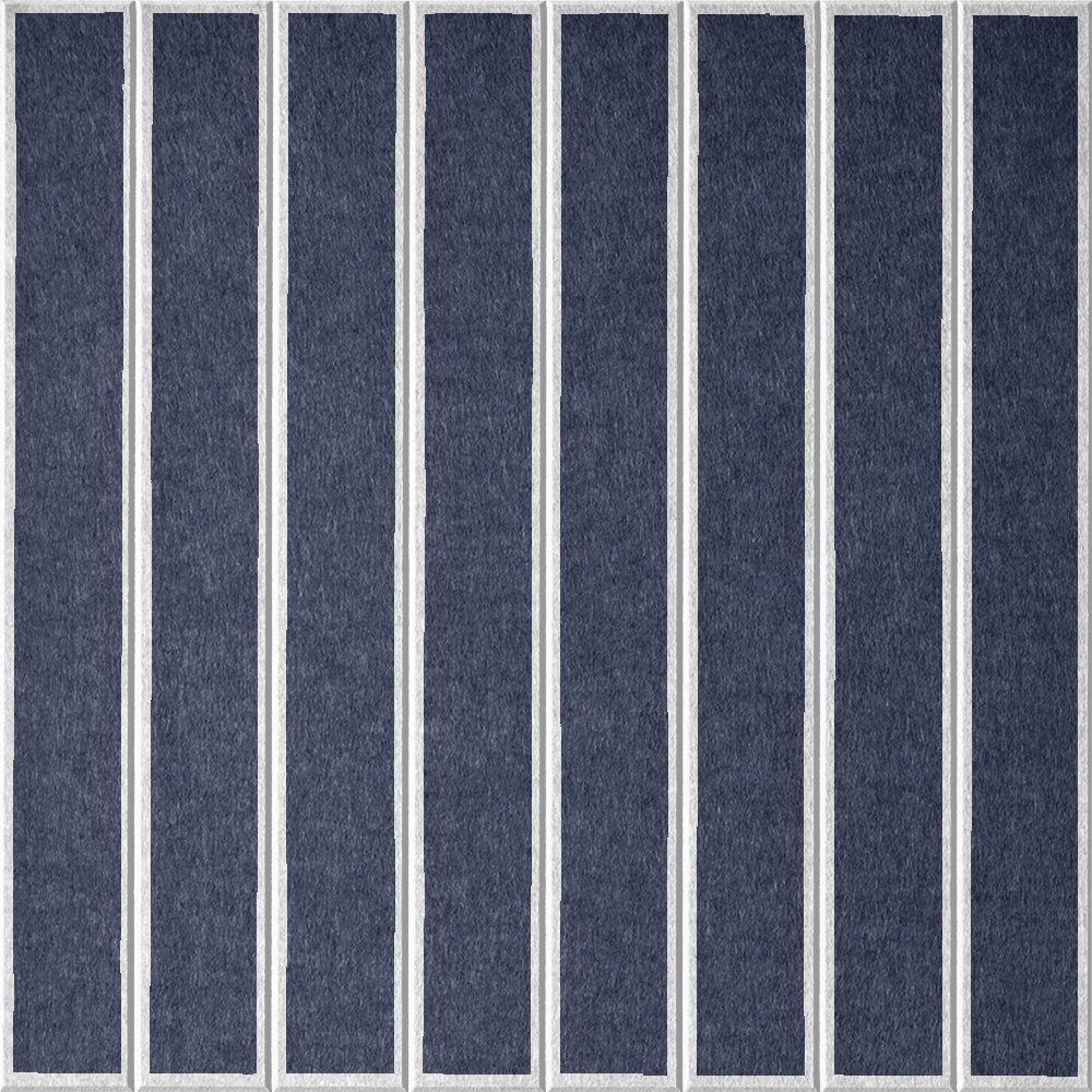 18mm Layered Engraved Lg Parallel felt sample in Indigo