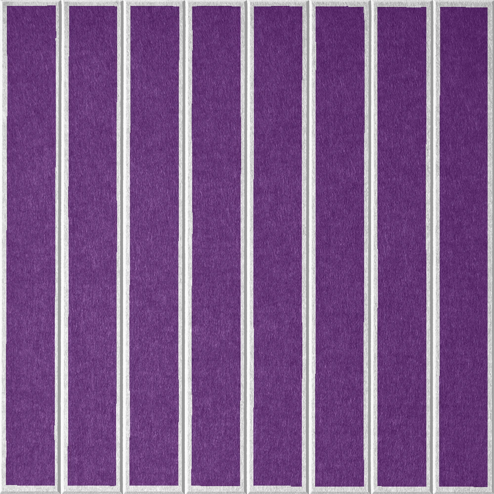 18mm Layered Engraved Lg Parallel felt sample in Lavender