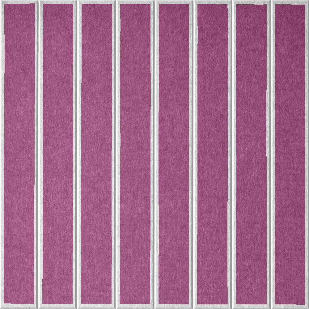 18mm Layered Engraved Lg Parallel felt sample in Plum