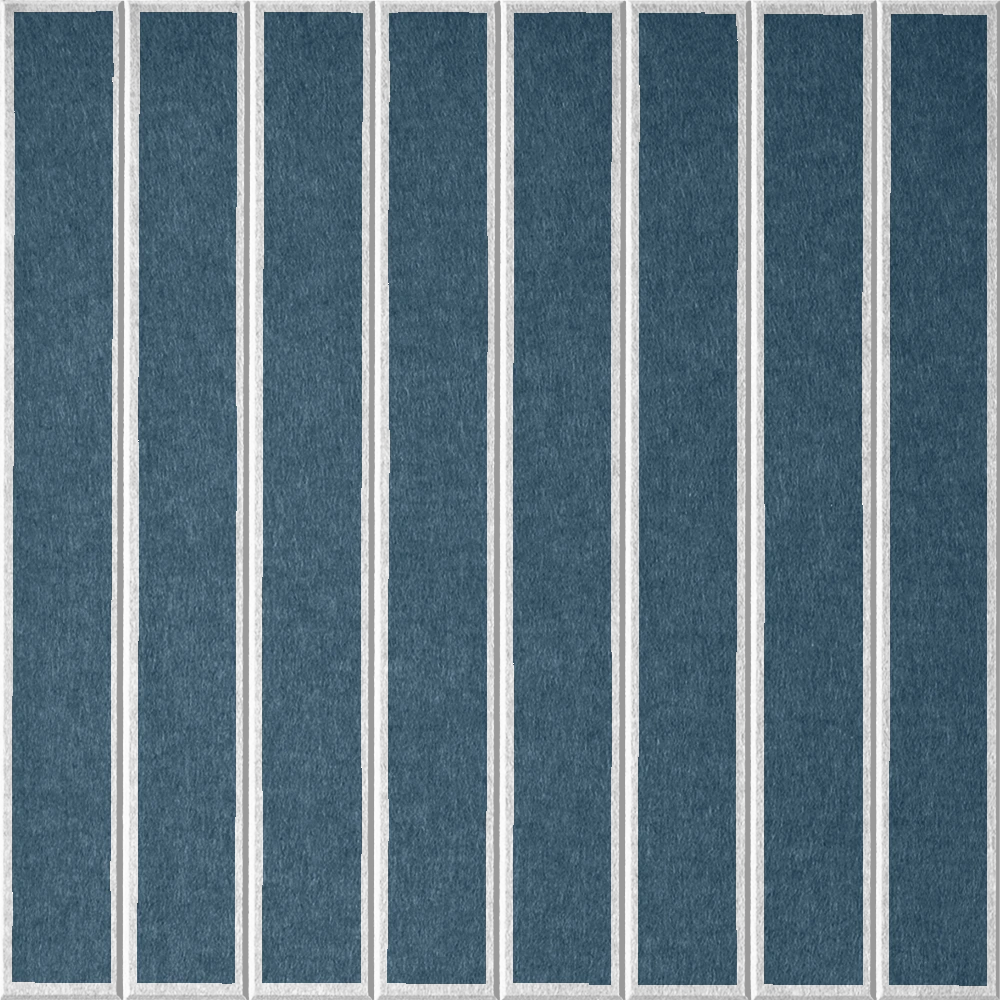 18mm Layered Engraved Lg Parallel felt sample in Slate Blue