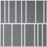 Armor 18mm Layered Engraved Offset felt sample with white staggered vertical grooves