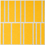 Dandelion 18mm Layered Engraved Offset felt sample with white staggered vertical grooves
