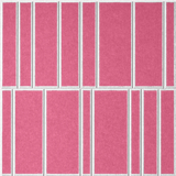 Hot Pink 18mm Layered Engraved Offset felt sample with white staggered vertical grooves