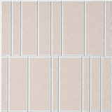Ivory 18mm Layered Engraved Offset felt sample with white staggered vertical grooves
