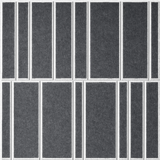 Mineral 18mm Layered Engraved Offset felt sample with white staggered vertical grooves