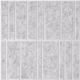 Nickel 18mm Layered Engraved Offset felt sample with white staggered vertical grooves