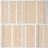 Porcelain 18mm Layered Engraved Offset felt sample with white staggered vertical grooves