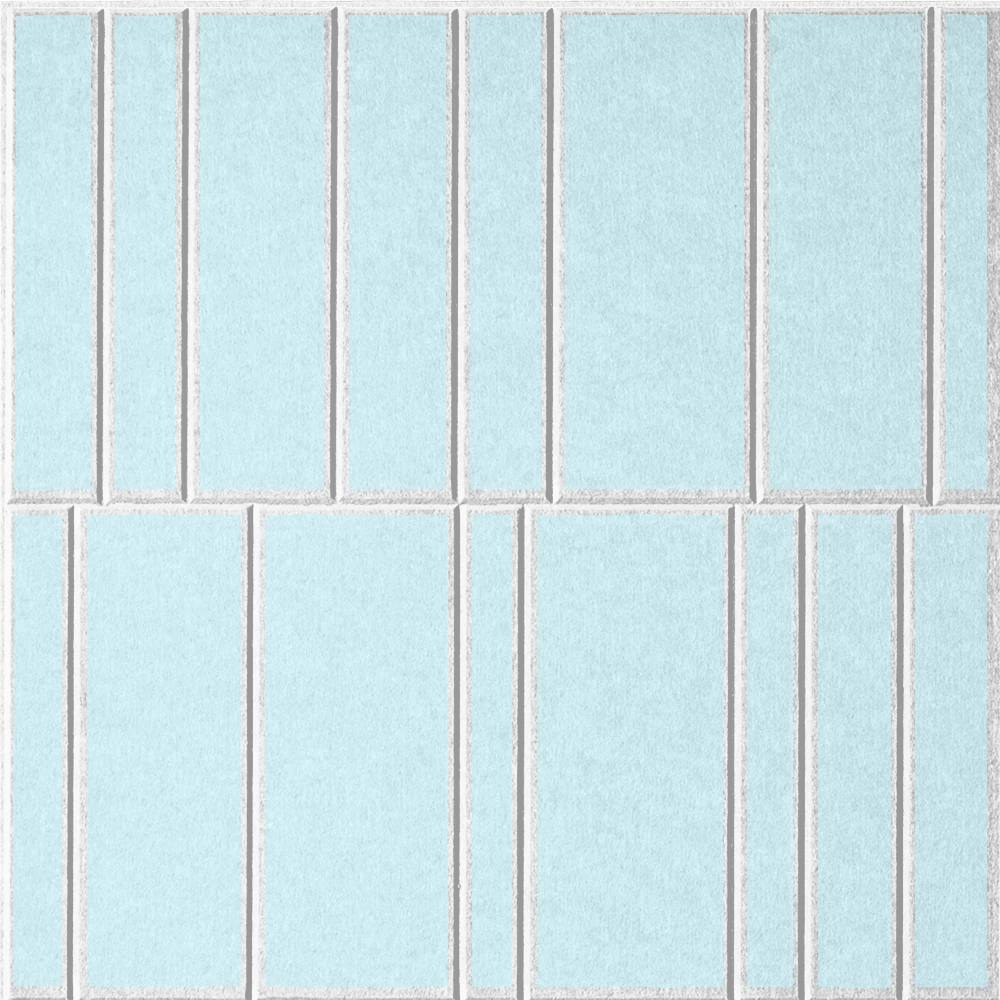 18mm Layered Engraved Offset felt sample in Powder Blue