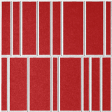 18mm Layered Engraved Offset felt sample in Scarlet