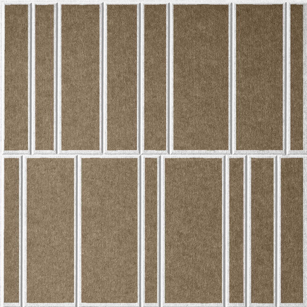 18mm Layered Engraved Offset felt sample in Timber