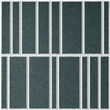 Atlantic 18mm Layered Engraved Offset felt sample with white staggered vertical grooves