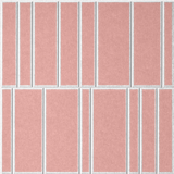 Coral 18mm Layered Engraved Offset felt sample with white staggered vertical grooves