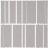 Fog 18mm Layered Engraved Offset felt sample with white staggered vertical grooves