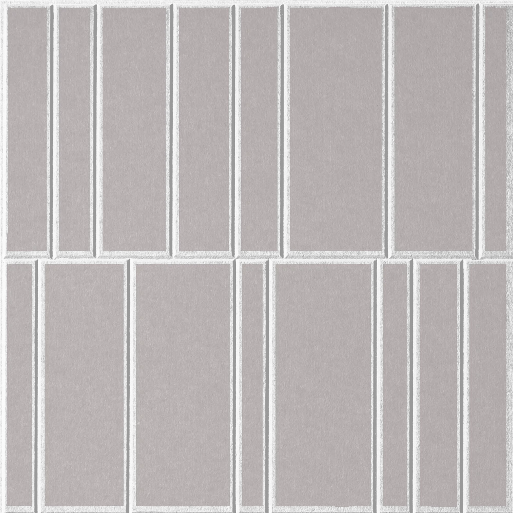 Fog 18mm Layered Engraved Offset felt sample with white staggered vertical grooves