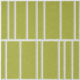 Kiwi 18mm Layered Engraved Offset felt sample with white staggered vertical grooves