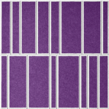 Lavender 18mm Layered Engraved Offset felt sample with white staggered vertical grooves