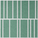 Mint 18mm Layered Engraved Offset felt sample with white staggered vertical grooves