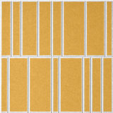 Mustard 18mm Layered Engraved Offset felt sample with white staggered vertical grooves