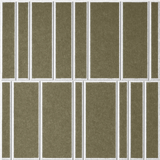 Olive 18mm Layered Engraved Offset felt sample with white staggered vertical grooves
