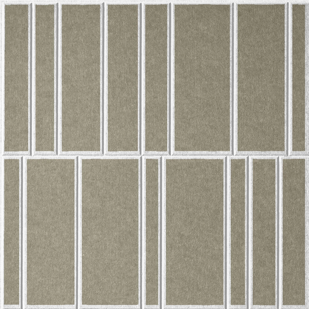 18mm Layered Engraved Offset felt sample in Sage