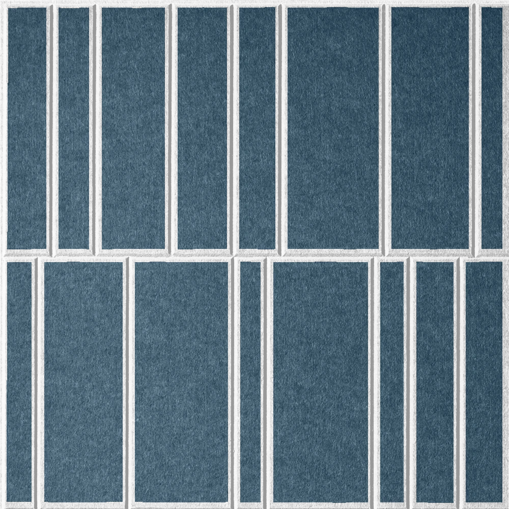 18mm Layered Engraved Offset felt sample in Slate Blue