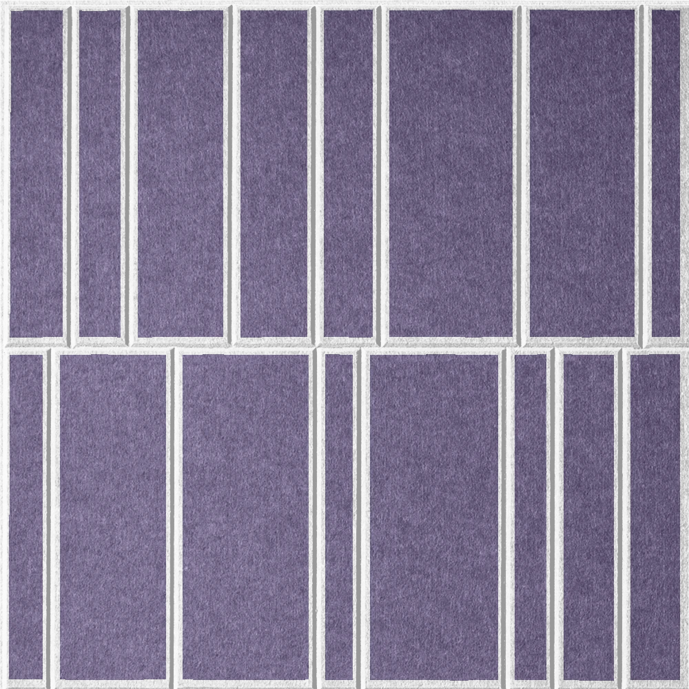 18mm Layered Engraved Offset felt sample in Wisteria