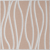 Cashmere 18mm Layered Engraved River felt sample with white wavy vertical grooves