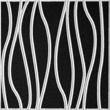 Ebony 18mm Layered Engraved River felt sample with white wavy vertical grooves