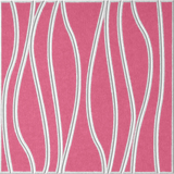 Hot Pink 18mm Layered Engraved River felt sample with white wavy vertical grooves