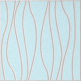 Powder Blue 18mm Layered Engraved River felt sample with white wavy vertical grooves