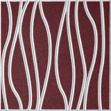 Wine 18mm Layered Engraved River felt sample with white wavy vertical grooves