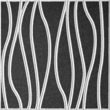 Cast 18mm Layered Engraved River felt sample with white wavy vertical grooves