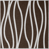 Cocoa 18mm Layered Engraved River felt sample with white wavy vertical grooves