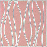 Coral 18mm Layered Engraved River felt sample with white wavy vertical grooves
