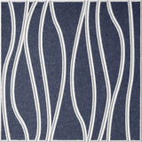 Indigo 18mm Layered Engraved River felt sample with white wavy vertical grooves