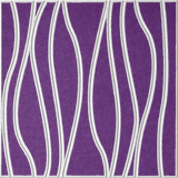 Lavender 18mm Layered Engraved River felt sample with white wavy vertical grooves
