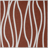 Moab 18mm Layered Engraved River felt sample with white wavy vertical grooves