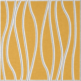 Mustard 18mm Layered Engraved River felt sample with white wavy vertical grooves