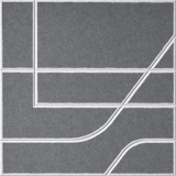 Armor 18mm Layered Engraved Subway felt sample with white offset stepped line grooves
