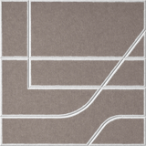 Ash 18mm Layered Engraved Subway felt sample with white offset stepped line grooves