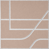 Cashmere 18mm Layered Engraved Subway felt sample with white offset stepped line grooves