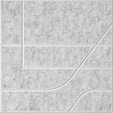 Nickel 18mm Layered Engraved Subway felt sample with white offset stepped line grooves