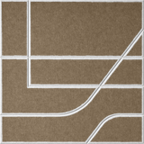 Timber 18mm Layered Engraved Subway felt sample with white offset stepped line grooves
