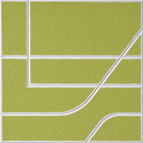 Kiwi 18mm Layered Engraved Subway felt sample with white offset stepped line grooves