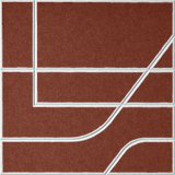 Moab 18mm Layered Engraved Subway felt sample with white offset stepped line grooves