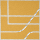 Mustard 18mm Layered Engraved Subway felt sample with white offset stepped line grooves