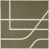 Olive 18mm Layered Engraved Subway felt sample with white offset stepped line grooves
